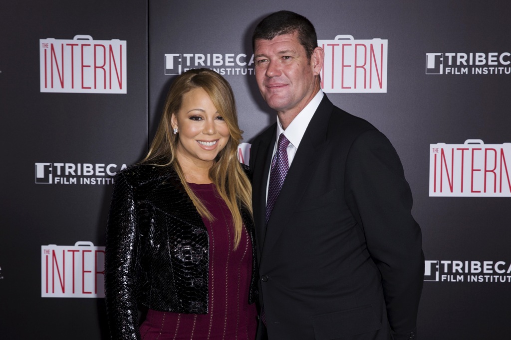 A Reuters file poto of singer Mariah Carey with billionaire James Packer.