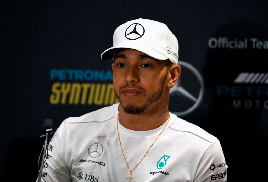 British F1 driver Lewis Hamilton attends a press conference in Mexico City on October 25, 2017, ahead of the Formula One Mexico Grand Prix next October 29. / AFP / ALFREDO ESTRELLA