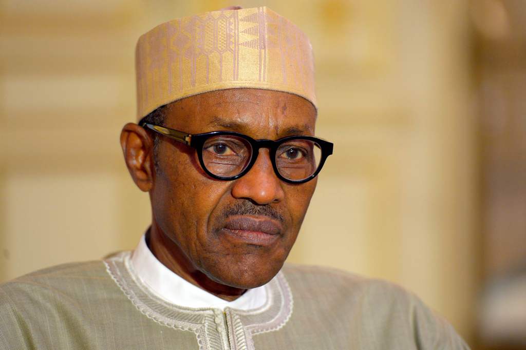 (FILES) This file photo taken on September 16, 2015 shows Nigerian President Muhammadu Buhari during a press conference in Paris.  AFP / Bertrand GUAY
