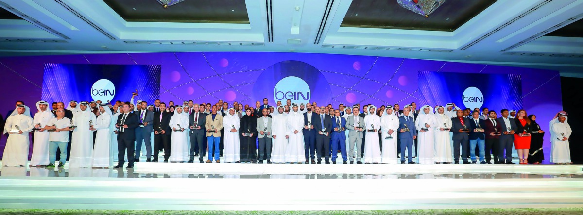 beIN MEDIA GROUP employees and officials at the event held at the St. Regis Hotel yesterday.