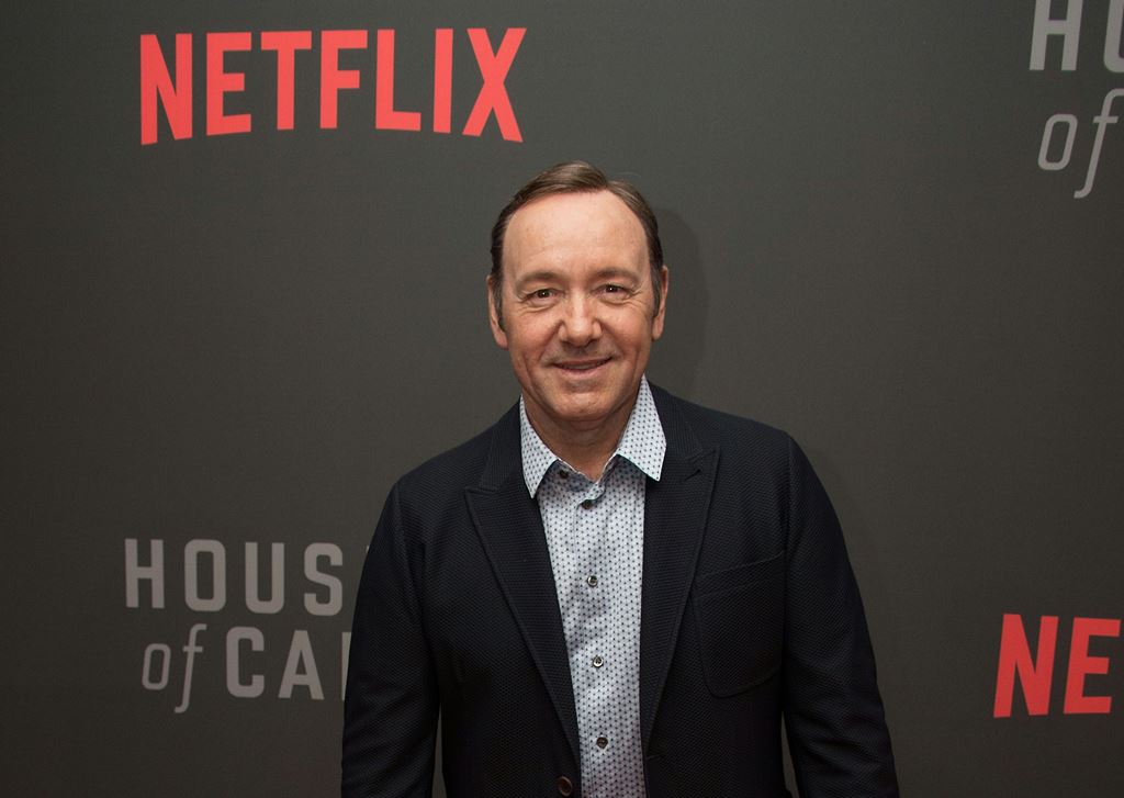 (FILES) This file photo taken on February 23, 2016 shows actor Kevin Spacey arriving at the season 4 premiere screening of the Netflix show 
