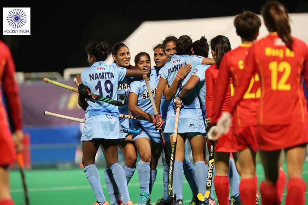 A picture of the Indian Women's Hockey Team. Image taken from Twitter.