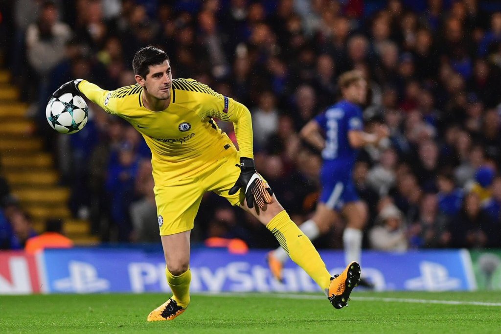 A file photo of Chelsea's goalkeeper Thibaut Courtois. Image from Twitter Official.