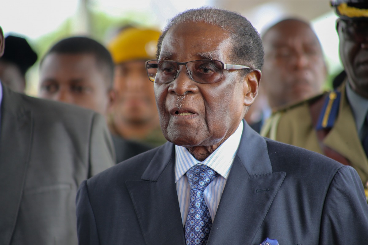 Zimbabwe's President Robert Mugabe appeares in public in capital Harare for the first time since the military moved against him, on November 17, 2017 in Harare, Zimbabwe. Mugabe was spotted at a graduation ceremony at the Zimbabwe Open University. (Tafadz