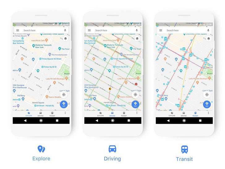 Redesigned Google Maps 