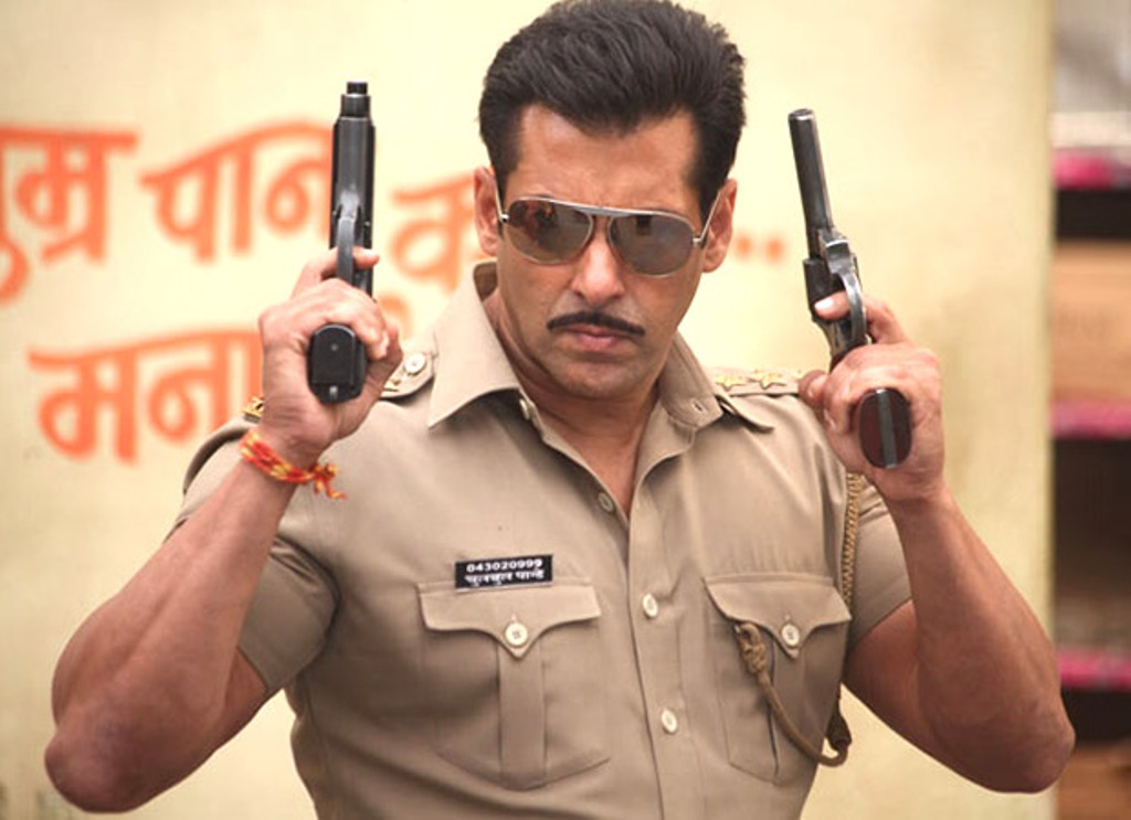 A still of actor Salman Khan from the movie Dabangg.