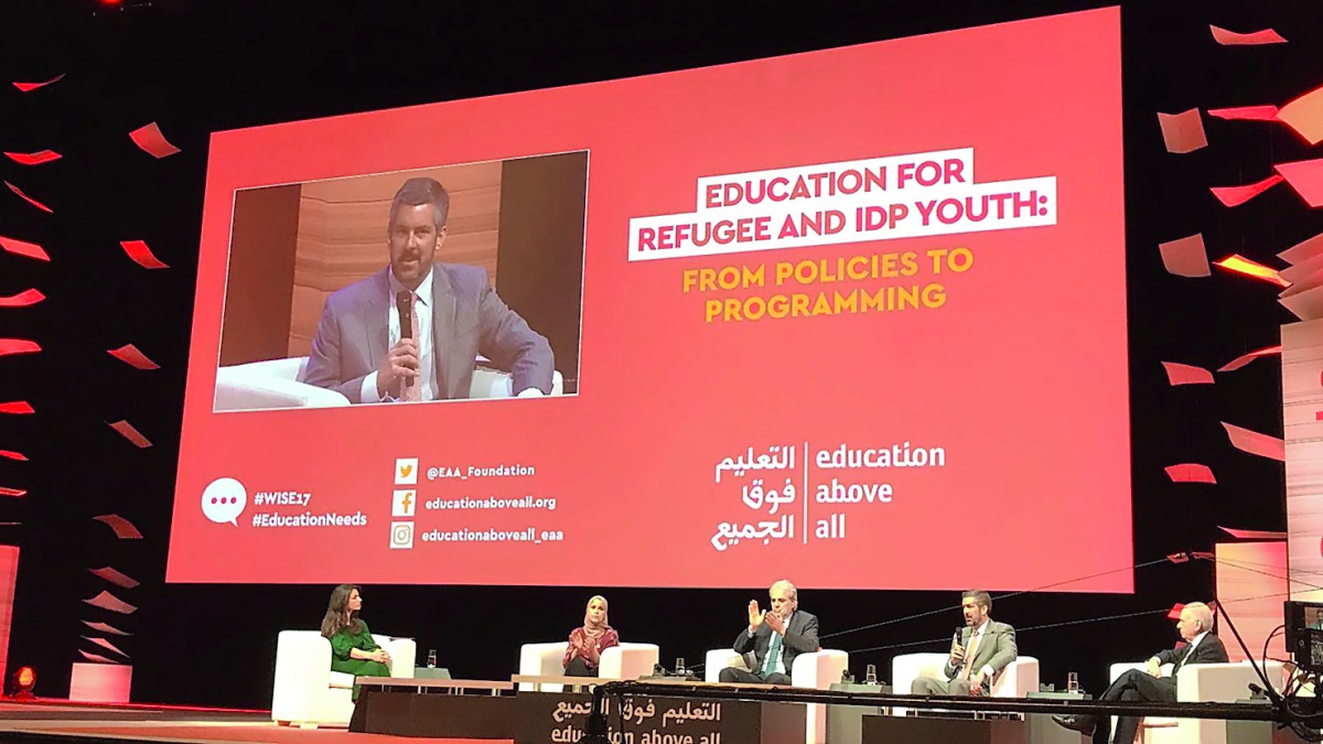 Kevin Murphy, ExxonMobil Foundation President addressing the plenary session entitled ‘Education for Refugee Youth: From Policies to Programming, Let the Evidence Speak’  during the WISE conference recently.
