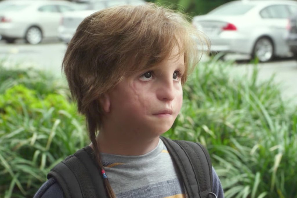 A still of actor Jacob Tremblay from the movie Wonder.