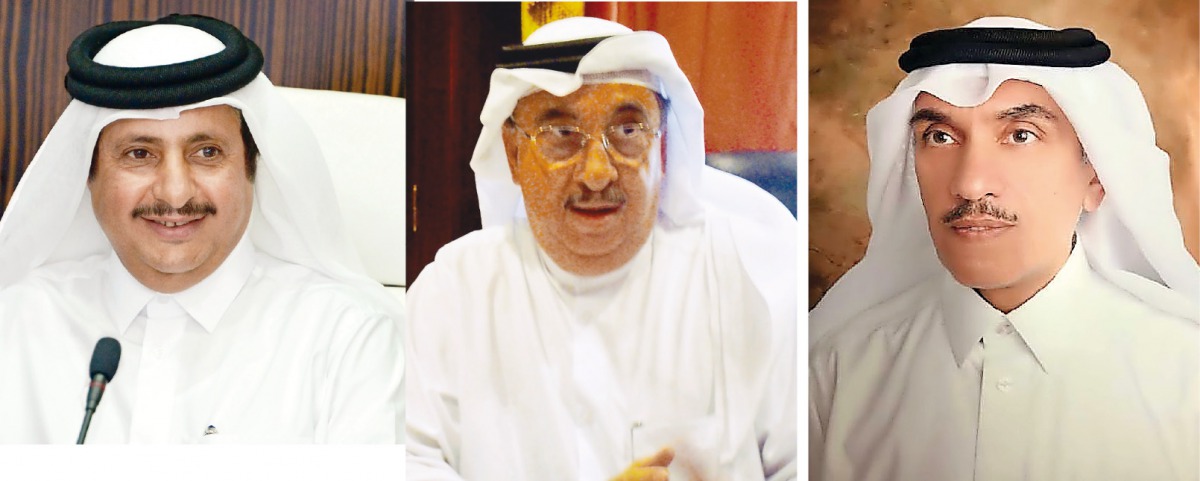 FROM LEFT: Sheikh Khalifa bin Jassim bin Mohammed Al Thani, Chairman, Qatar Chamber; Ali Hassan Al Khalaf, Chairman of Qatar Consumer Complexes; and Saad Al Dabbagh, Chairman of Hafeet Group.