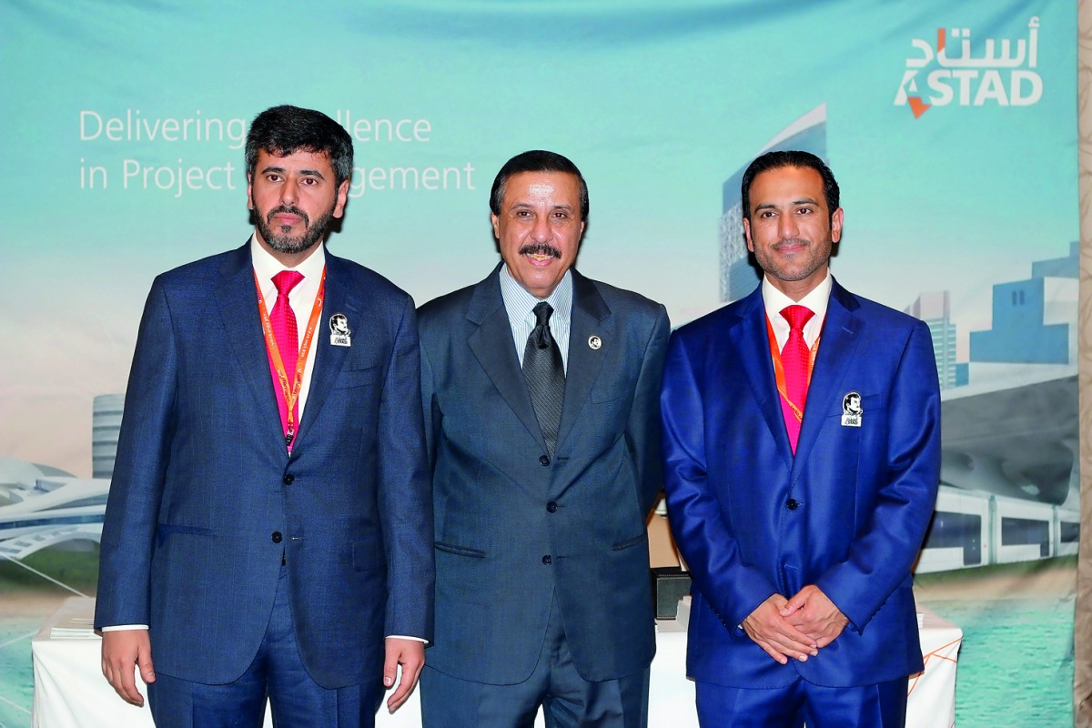 Qatar’s Ambassador to the Republic of Azerbaijan, Yousef bin Hassan Al Saai (centre),with  ASTAD Chief Executive Officer, Ali Al Khalifa (left) and ASTAD International General Manager, Abdulaziz Al Mulla in Azerbaijan.