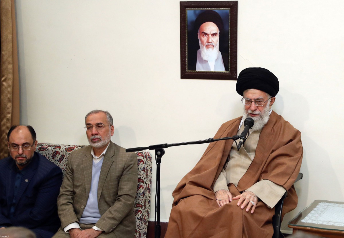 Iran's Supreme Leader Ayatollah Ali Khamanei delivers a speech during his meeting with families of martyr's in Tehran, Iran on January 2, 2018. (Iranian Leader's Press Office/ Anadolu)
