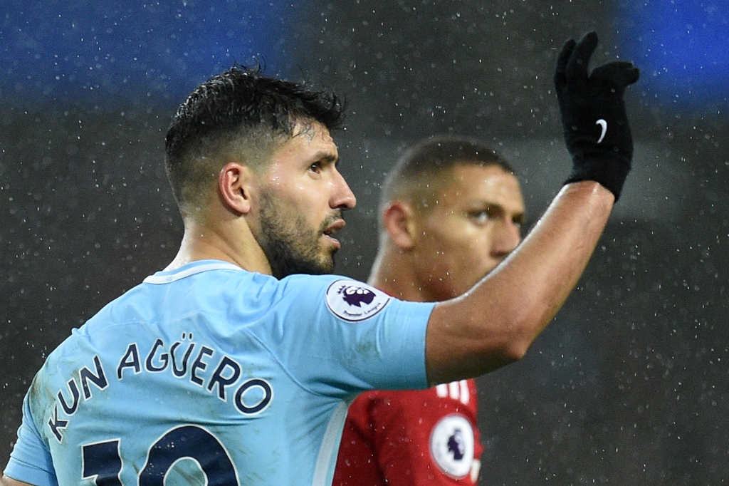 Manchester City's Argentinian striker Sergio Aguero. AFP / Oli SCARFF 