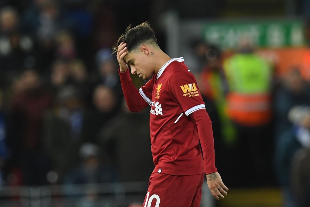 This file photo taken on December 30, 2017 shows Liverpool's Brazilian midfielder Philippe Coutinho during the English Premier League football match between Liverpool and Leicester at Anfield in Liverpool. AFP / Paul Ellis