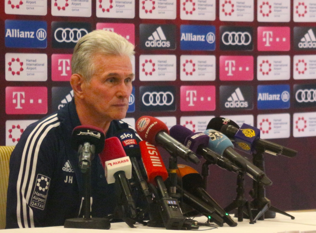 DOHA, QATAR - JANUARY 06: Head coach of Bayern Munich, Jupp Heynckes holds a press conference ahead of Friendly match between Al-Ahly and Bayern Munich in Doha, Qatar on January 06, 2018.
( Serdar Bitmez - Anadolu Agency )
