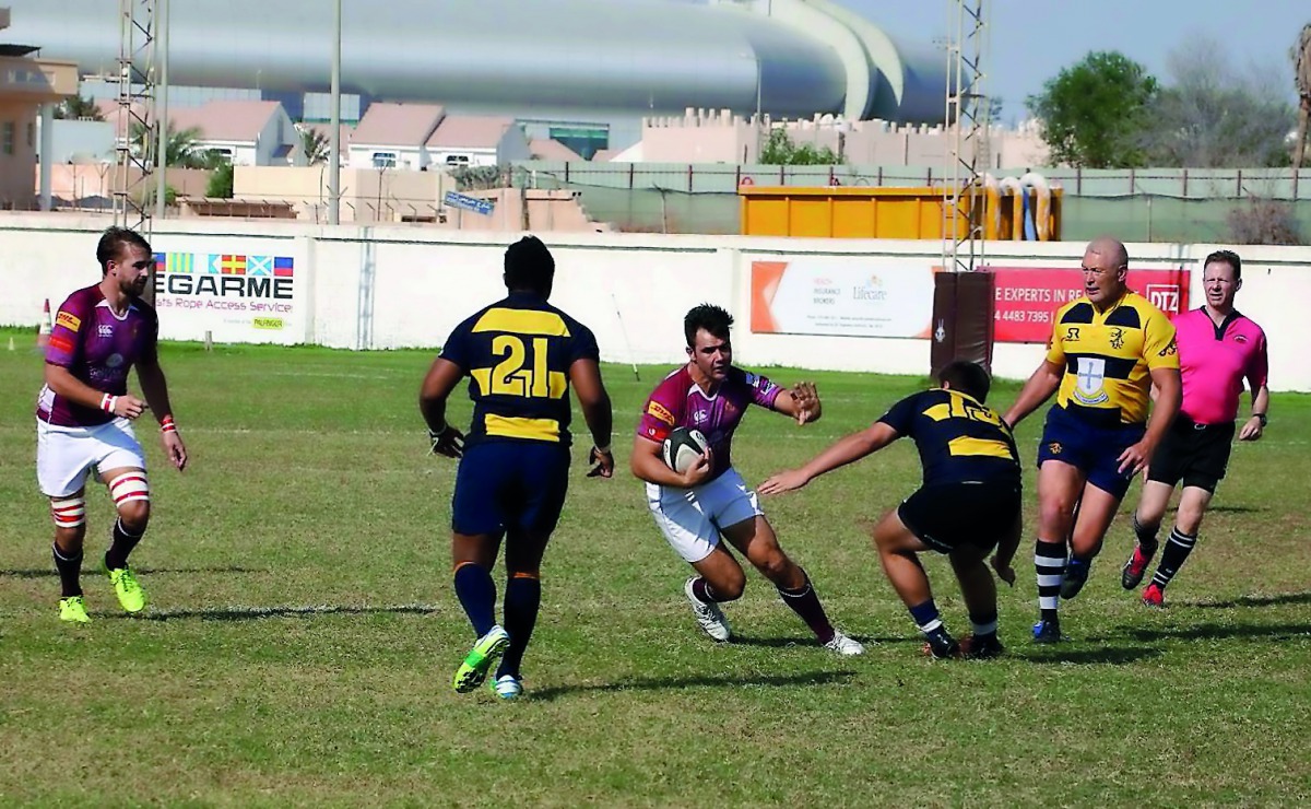 Action from the Qatar Rugby Federation’s (QRF’s) National Club Rugby Championship.