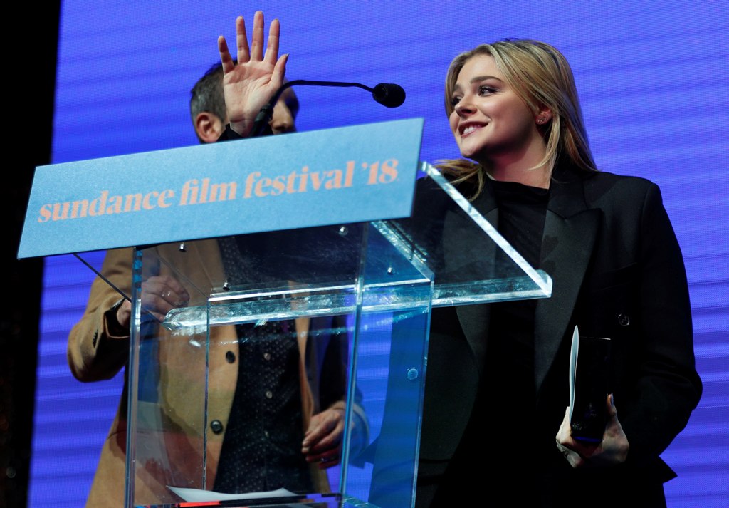 US actress Chloe Grace Moretz accepts the US Grand Jury Prize: Dramatic, for the film 'The Miseducation of Cameron Post' at the 2018 Sundance Film Festival Awards Night in Park City, Utah, USA, 27 January 2018. EPA/GEORGE FREY