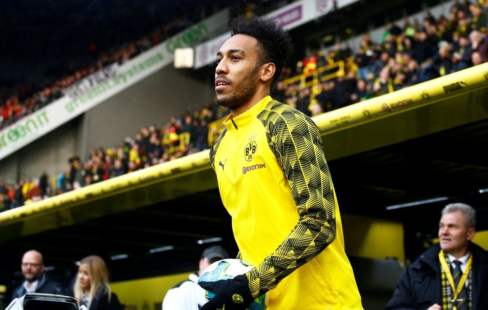 Borussia Dortmund’s Pierre-Emerick Aubameyang. REUTERS/Leon Kuegeler