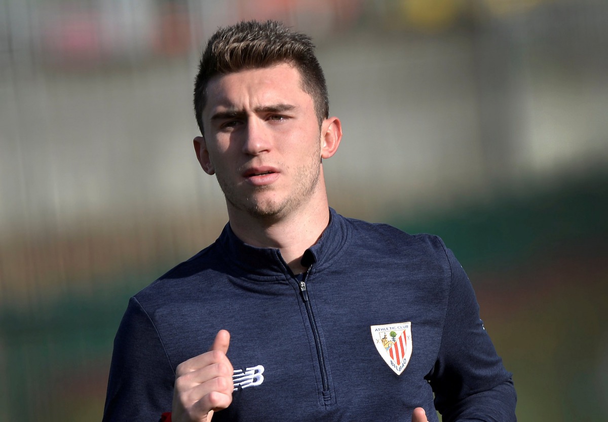 Athletic Bilbao's French defender Aymeric Laporte trains at Lezama training ground, near Bilbao, Spain January 27, 2018.   REUTERS/Vincent West	