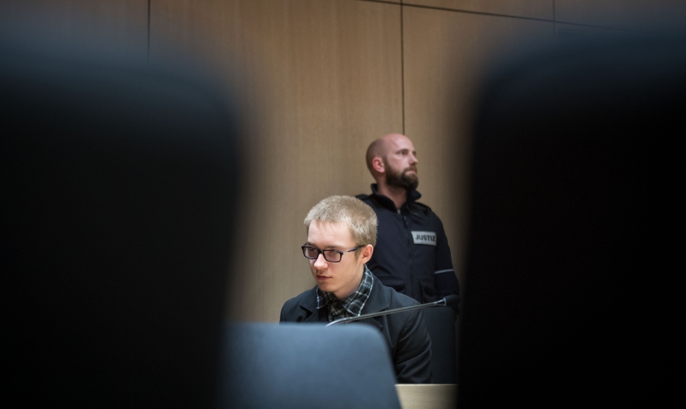 Defendant Marcel Hesse awaits the verdict in his trial at the court in Bochum, western Germany, on January 31, 2018.  AFP / DPA / Bernd Thissen