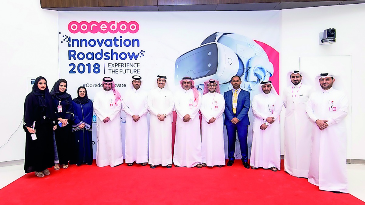 Ooredoo officials during the Innovation Roadshow. 