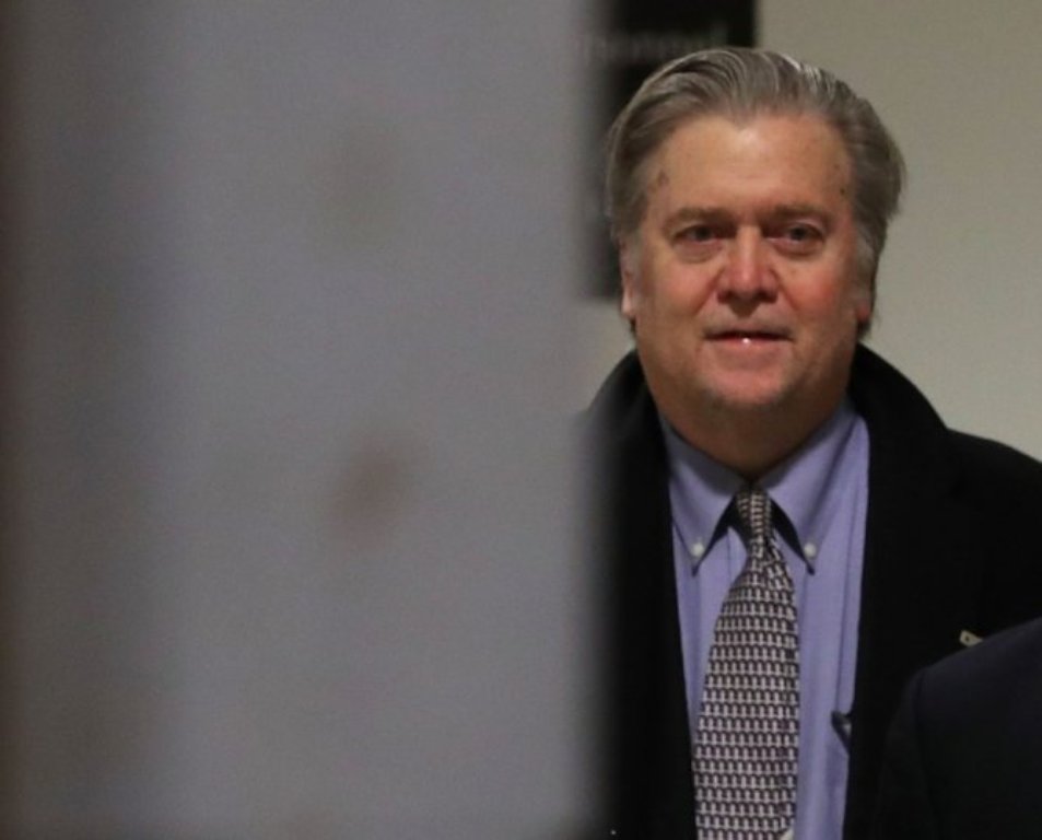 File photo of Steve Bannon, the former advisor to President Trump, arrives at a House Intelligence Committee closed-door meeting, on January 16, 2018, in Washington, DC. Mark Wilson/Getty Images/AFP