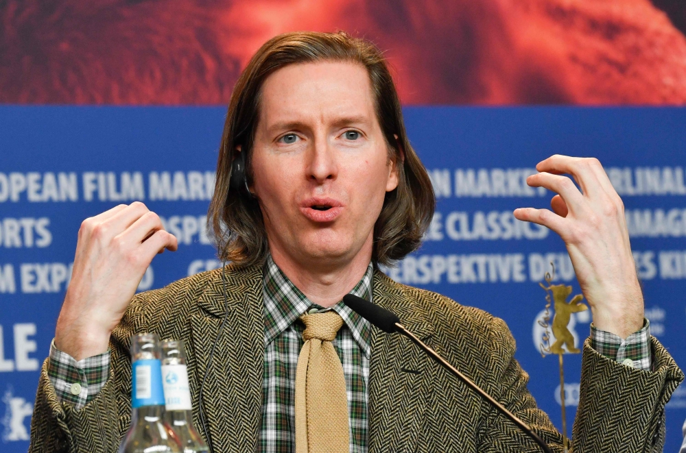 US director Wes Anderson addresses a press conference for the animated feature 