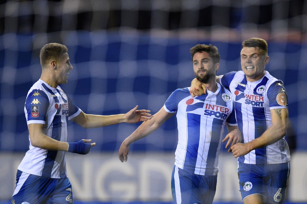 Wigan Athletic's English-born Northern Irish striker Will Grigg, February 19, 2018.  AFP / Oli SCARFF 
