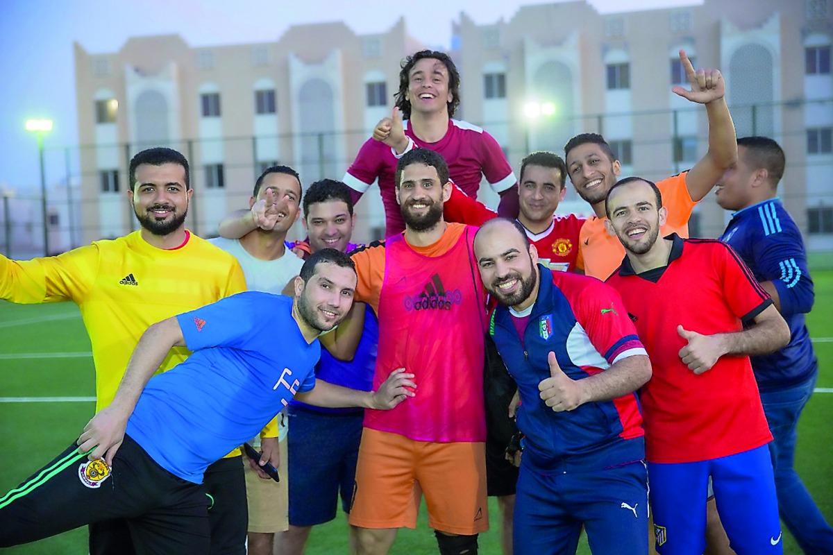 The participants cheer during the activities organised by Ezdan Holding Group and its subsidiaries to mark National Sport Day. 