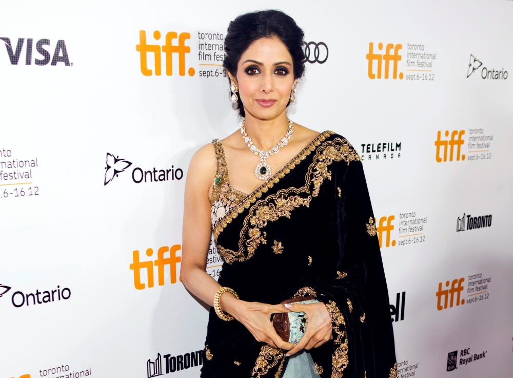 FILE PHOTO: Actress Sridevi Kapoor arrives for the gala presentation of 