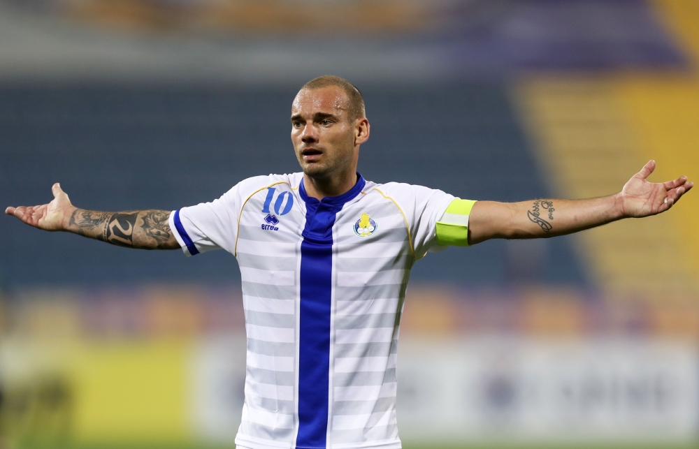 Wesley Sneijder. AFP / KARIM JAAFAR
