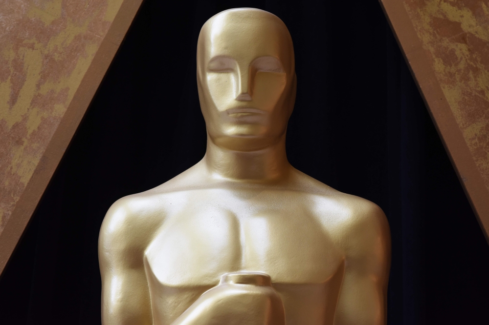 An Oscar statue is unveiled on the eve of the 90th Academy Awards Ceremony 
