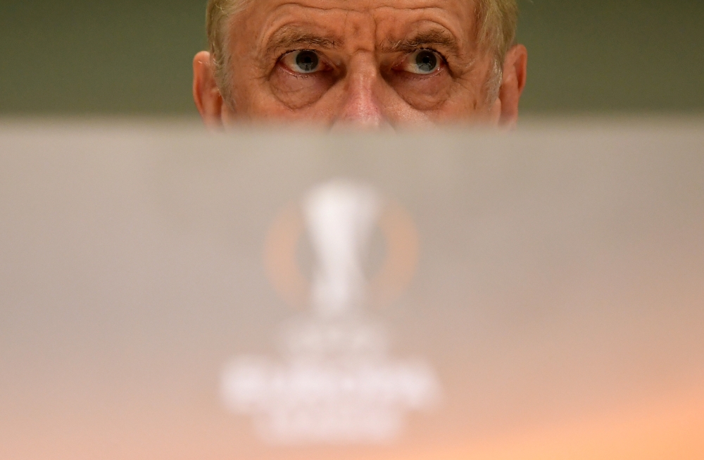 Arsenal manager Arsene Wenger during the press conference REUTERS/Alberto Lingria
