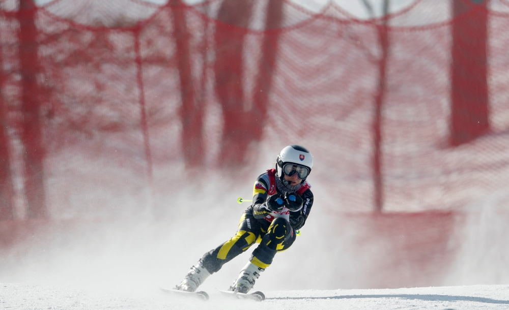 Henrieta Farkasova of Slovakia competes in the Pyeongchang 2018 Winter Paralympics, March 10, 2018. REUTERS/Paul Hanna