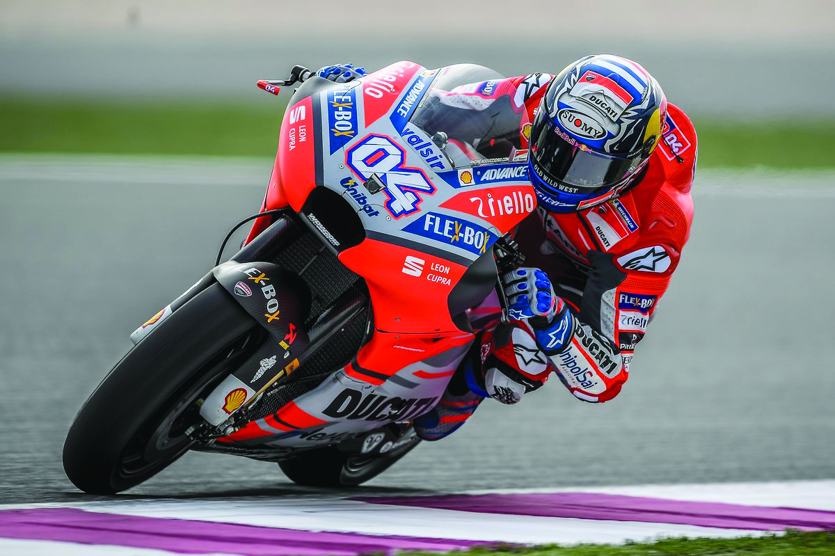 Andrea Doviziso in action during free practice yesterday. 