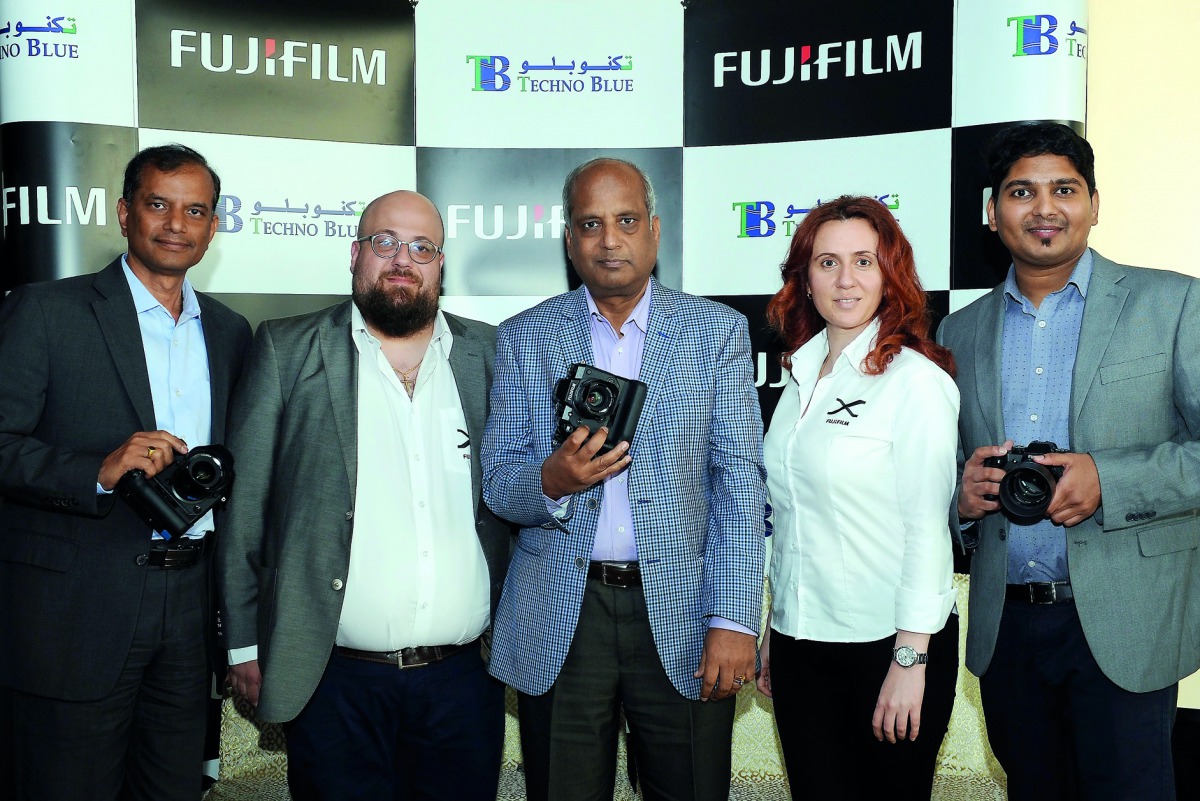 FROM LEFT: L Prabunathan, Manager, Electronic Imaging Division, Techno Blue; Francois Kouyoumjian, Product Manager, Electronics Imaging Division, Fujifilm, ME FZE; R Srinivasan, Managing Director, Techno Blue; Ruzanna, Marketing Manager, EI, Fujifilm; and