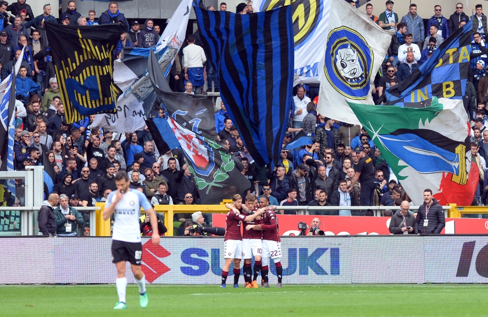 Torino's Adem Ljajic celebrates scoring their first goal REUTERS/Massimo Pinca