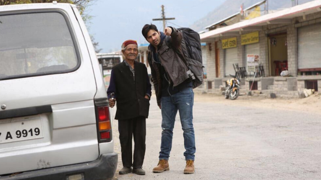 A still of the actor Varun Dhawan from the movie October.