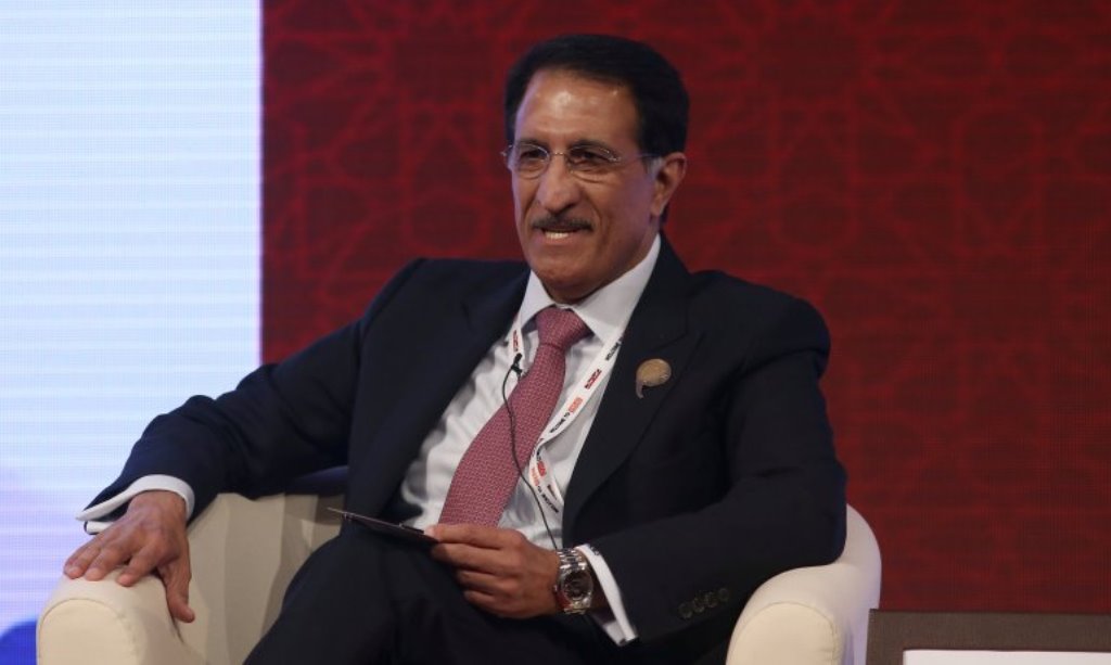 CEO of the Qatar Investment Authority Sheikh Abdullah Bin Mohammed Bin Saud Al Thani speaks at the Qatar UK Business and Investment Forum in London, Britain March 27, 2017 (REUTERS/Neil Hall)
