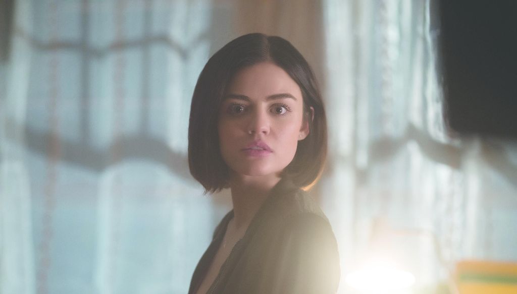 A still of the actress Lucy Hale from the movie Truth and Dare.