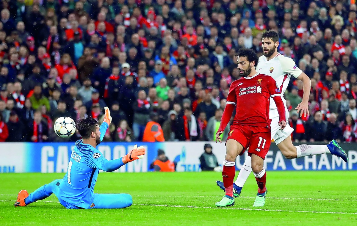  Liverpool's Mohamed Salah scores their second goal Action Images via Reuters/Carl Recine 