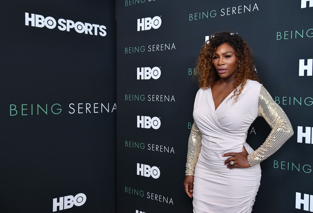 Serena Williams attends the HBO New York Premiere of 'Being Serena' at Time Warner Center on April 25, 2018 in New York City. / AFP / ANGELA WEISS