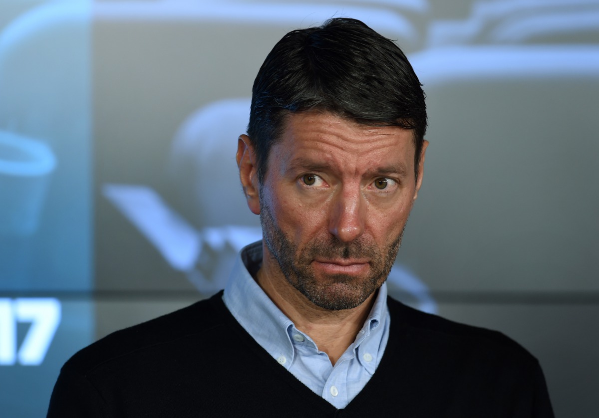 Adidas CEO Kasper Rorsted follows the company annual press conference in Herzogenaurach, southern Germany on March 8, 2017 (AFP / Christof Stache) 