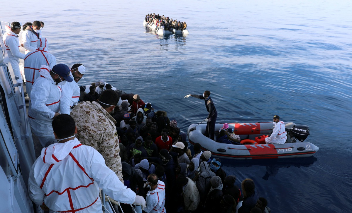 FILE PHOTO: Migrants are rescued by Libyan coast guards in the Mediterranean Sea off the coast of Libya, January, 15, 2018. (Reuters / Hani Amara) 