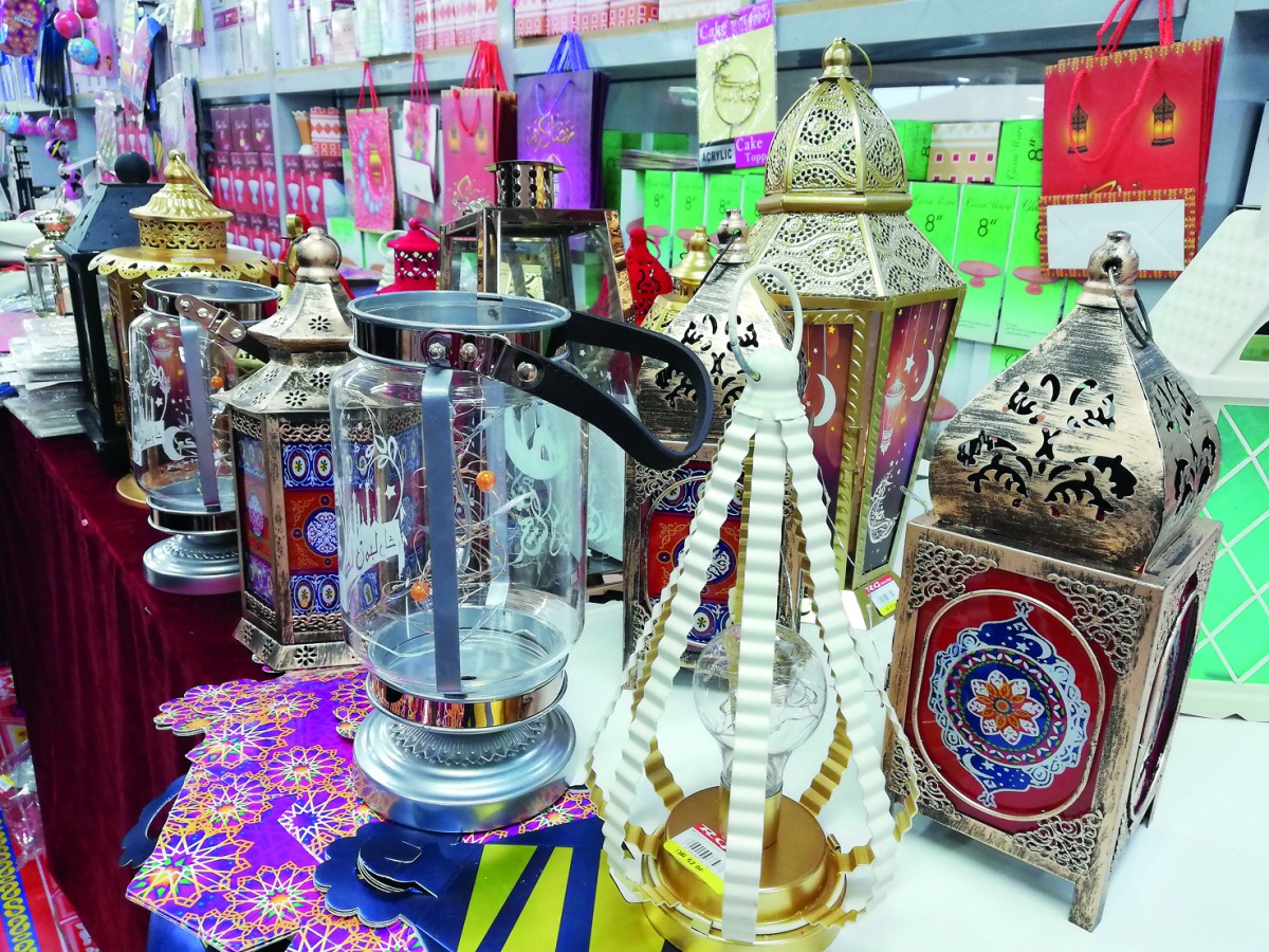 With the Holy month of Ramadan beginning tomorrow, shops and supermarkets in Doha have stocked up Ramadan lanterns and foodstuff to cater to the needs of all nationalities. Pics: Salim Matramkot / The Peninsula