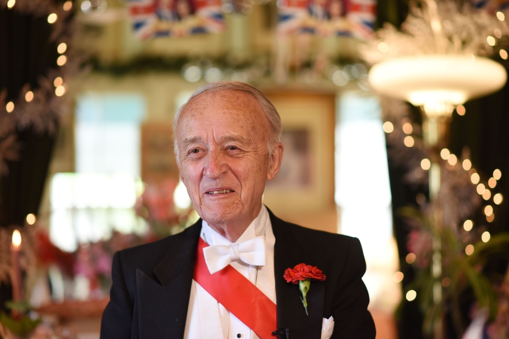 Owner Edmund Fry smiles during an interview with AFP at The Rose Tree Cottage which serves traditional English afternoon tea, in Pasadena, north of Los Angeles, California, May 15, 2018, where Meghan Markle has been a guest, Fry offering her tips on how t