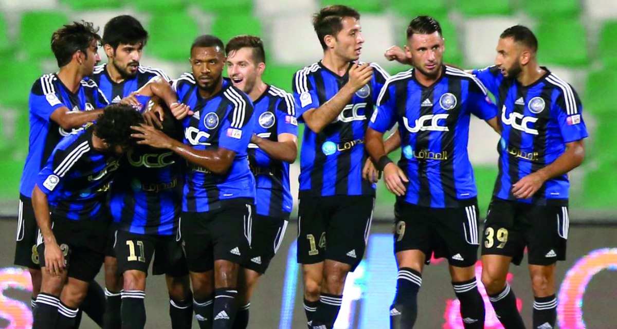 Al Sailiya players celebrate after scoring during a QNB Stars League match in this file photo.