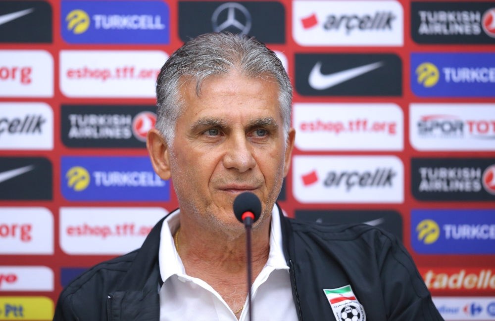Carlos Queiroz, head coach of Iran national football team attends a press conference ahead of a friendly football match between Turkey and Iran at BJK Nevzat Demir facilities in Istanbul, Turkey on May 27, 2018. Emrah Yorulmaz - Anadolu
