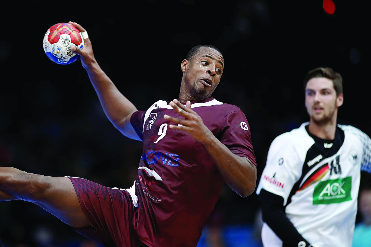Qatar's Rafael Capote prepares to shoot against Germany during the 2017 Handball World Championship in this file photo.