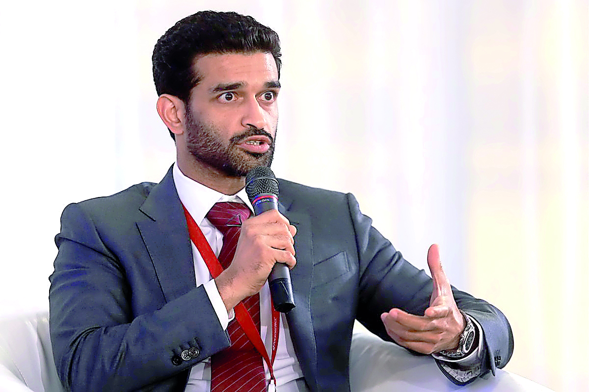 The Secretary-General of Supreme Committee for Delivery and Legacy (SC), Hassan Al Thawadi speaking during the International Economic Forum (IEF) in St Petersburg.