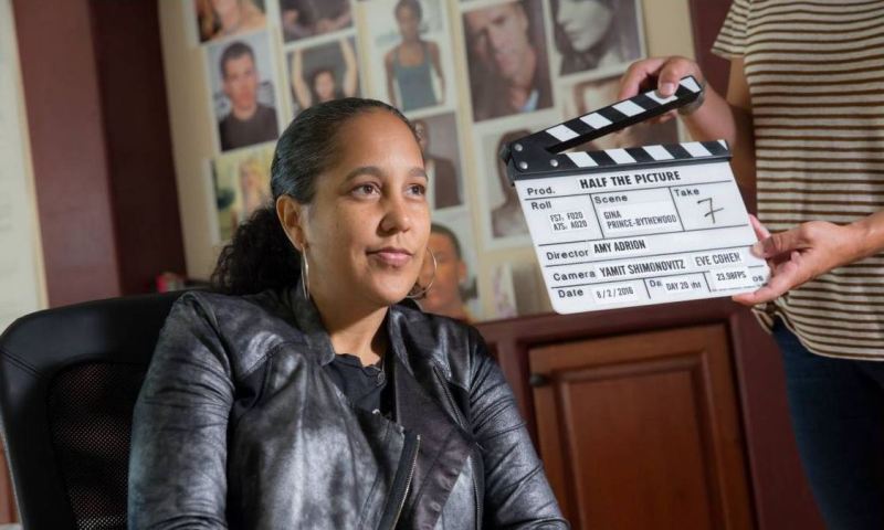 Director Gina Prince-Bythewood is seen on the set of “Half the Picture” a movie about the dearth of female filmmakers in Hollywood in this undated handout photo. Courtesy of Sundance Institute.